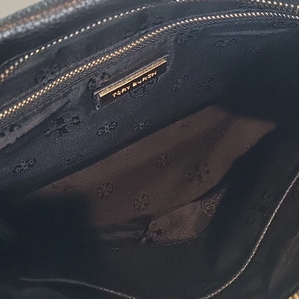 Tory Burch Carter Satchel black leather bag